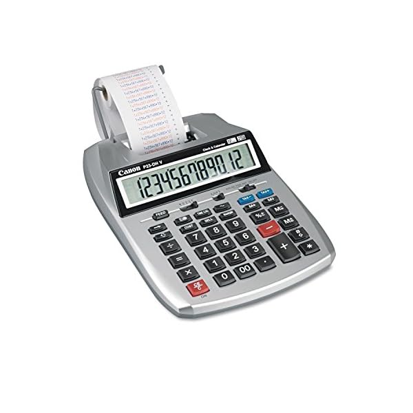 Canon P23DHV P23-DHV 12-Digit Printing Calculator, Purple/Red Print, 2.3 Lines/Sec