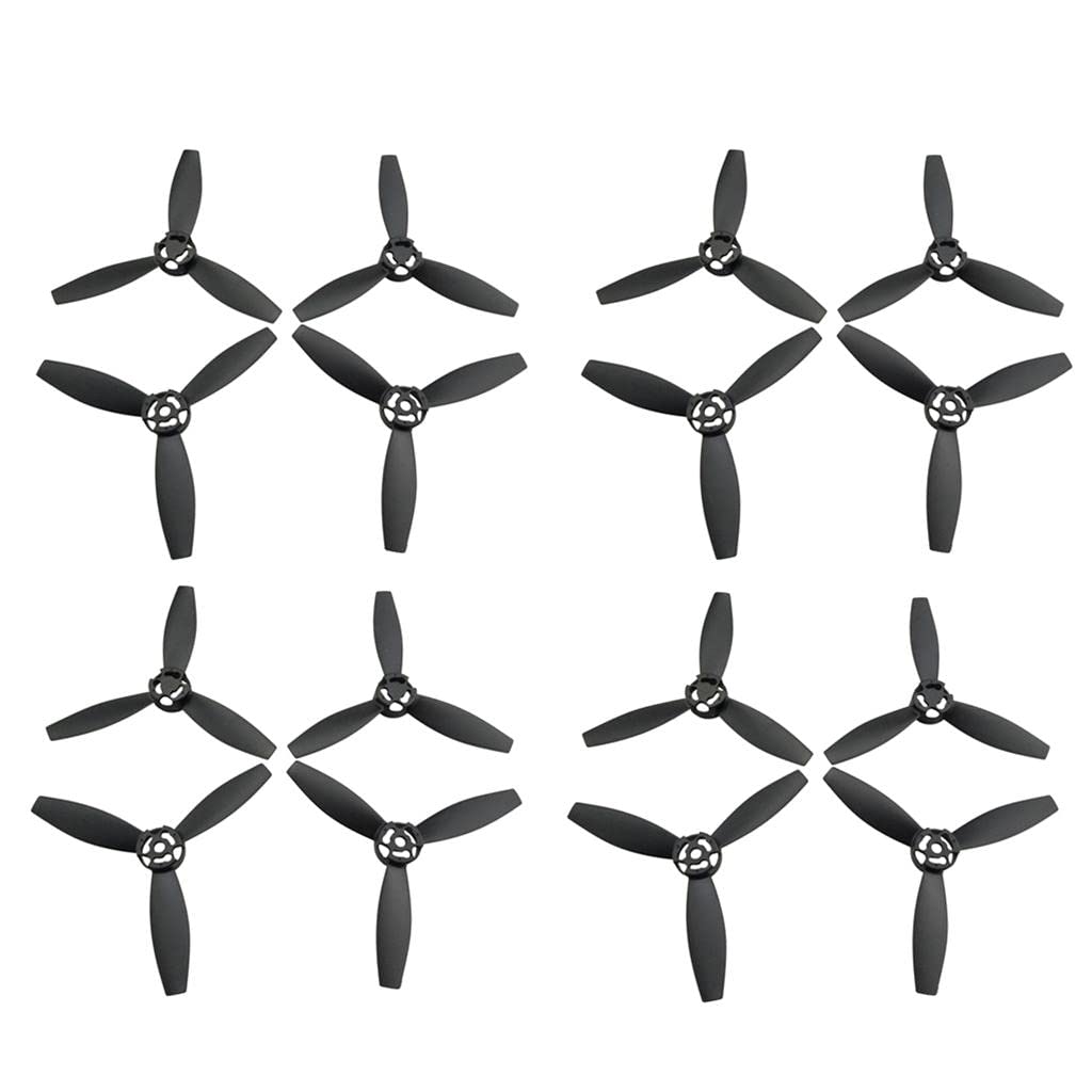 UJEAVETTE® 16 Pieces Drone Propellers for Parrot Bebop 2 Power FPV Quadcopter Kit Black|Rc Car Remote Drone Control Toy |Motor Gear Kit|Receiver Part |Transmitter Controller |Truck Accessory