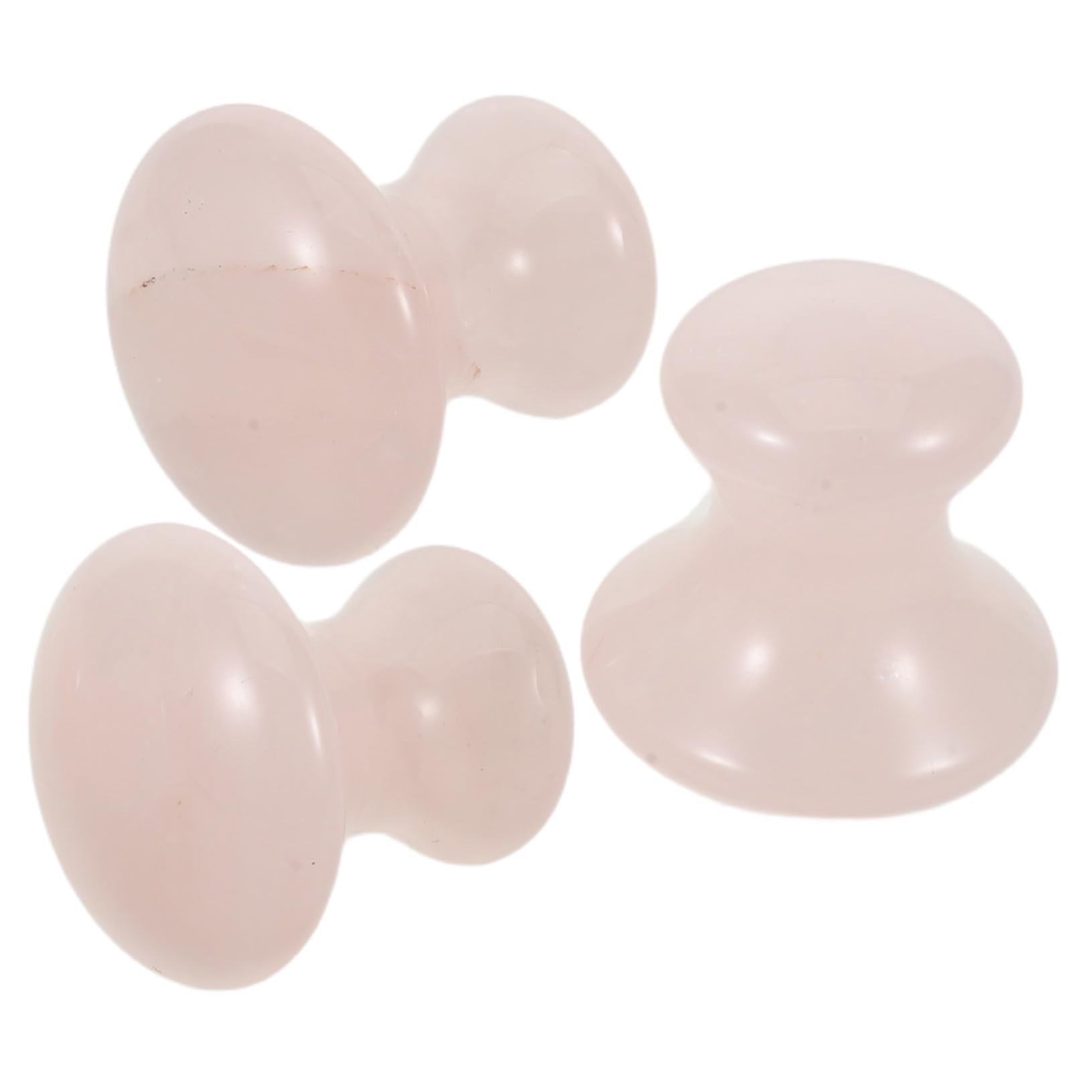 Homoyoyo 3pezzi Rullo in Pietra Preziosa per Massaggio Viso Pietra Gua Sha Forma di Fungo Strumento per Raschiatura del Viso in Cristallo