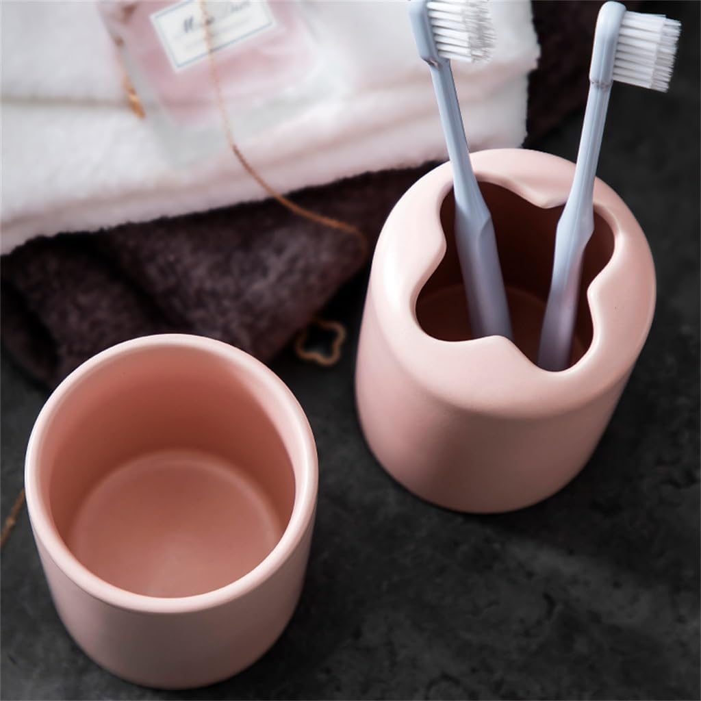 Sanitary Wash Set Ceramic Gargle Cup Toothbrush Holder Toilet Hotel Home Supplies