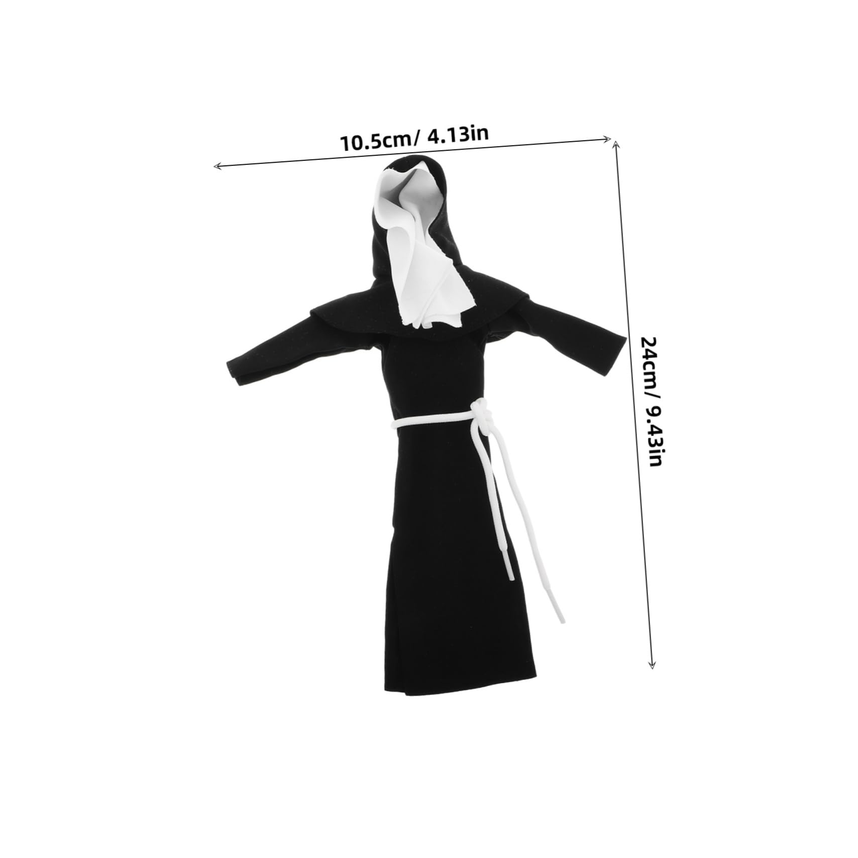 SUPVOX Nun Doll Outfit Religious Catholic Dress Plush Bear Casual Clothes Halloween Costumes Doll Clothing Set