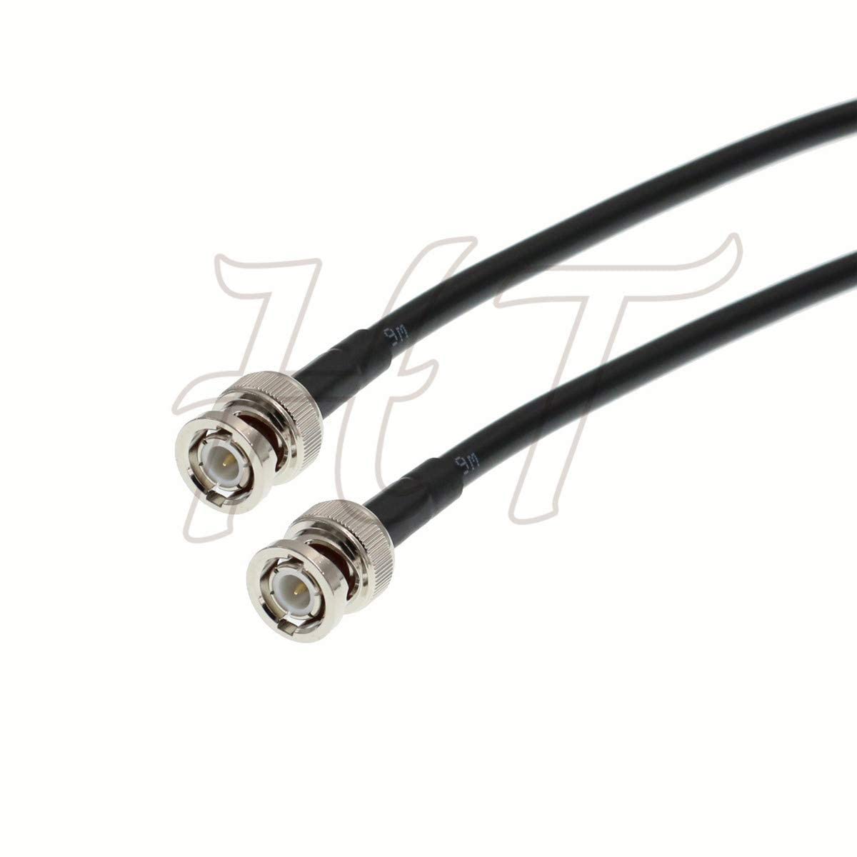 HangTon Cavo coassiale BNC maschio a BNC maschio 6G SDI RG223 RF 50 Ohm, doppia schermatura, bassa perdita di segnale, per video dati GPS LAN/WAN (10 m)