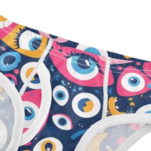 KLL Black and White Evil Eyes Baby Boys Comfort Underwear Briefs Breathable Children Panties4