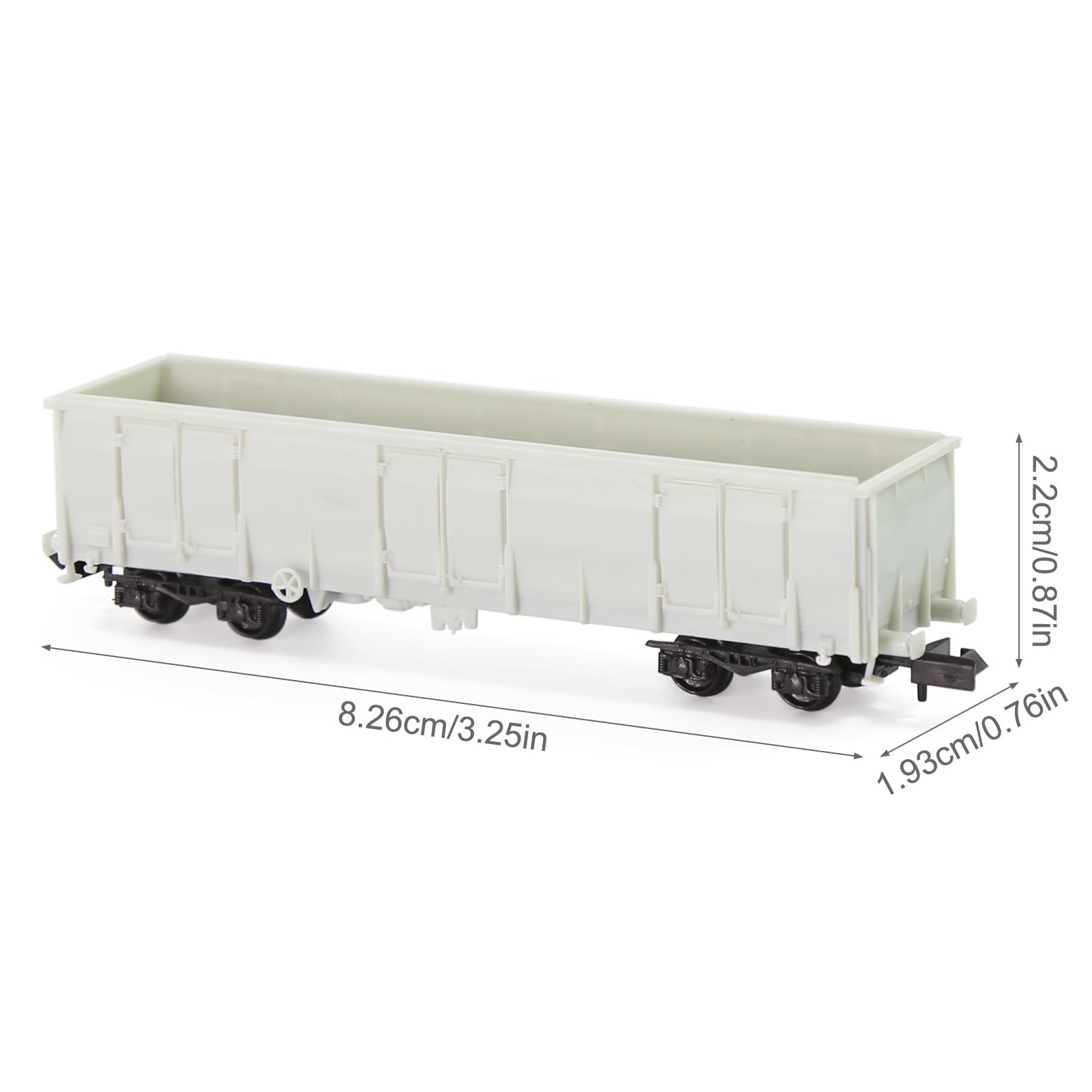 Evemodel 1 Set Spur N 1:160 Unmontierter Gondelwagen DIY Modellwagen (Gondelwagen)