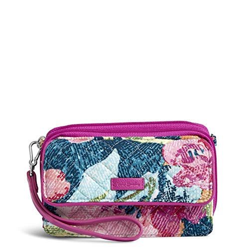 Vera Bradley Women's Signature Cotton RFID All in One Crossbody Wristlet , Superbloom