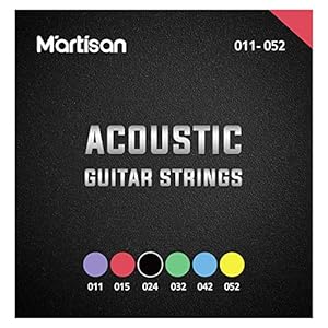 MARTISAN Gitaarsnaren voor westerngitaar, fosforbrons, gecoat, voor westerngitaar, akoestische gitaar (6 snarenset met…