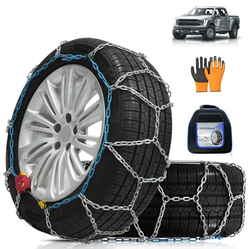 AutoChoice AutoFixing Snow Chains Tire Chains For Light Truck SUV Pickup Trucks, Easy installation, Contains Titanium for Wear Resistance, Set of 2(HRV275,Auto-Trac) Auto-Trac RV275