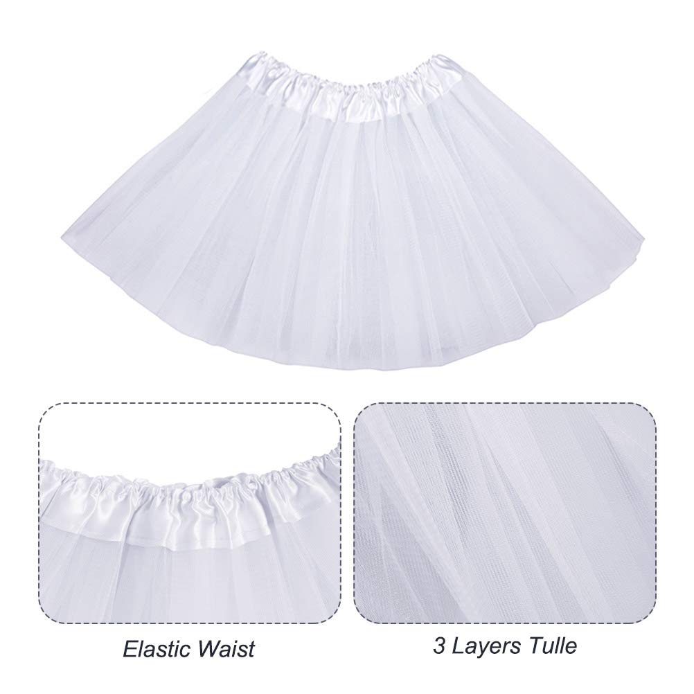 Damen Elastische Taille Chiffon Petticoat Geschwollene Tutu Tüllrock Prinzessin Ballett Tanz Unterrock