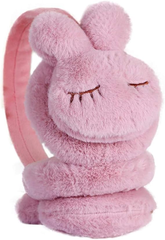 Missby® Exquisite Foldable Plush Ear Muffs/Warmer for Girls, Women and Kids for Winters Protection cum Fashion Accessory (Random Colors; Pack of 1) - M Cute Lovers