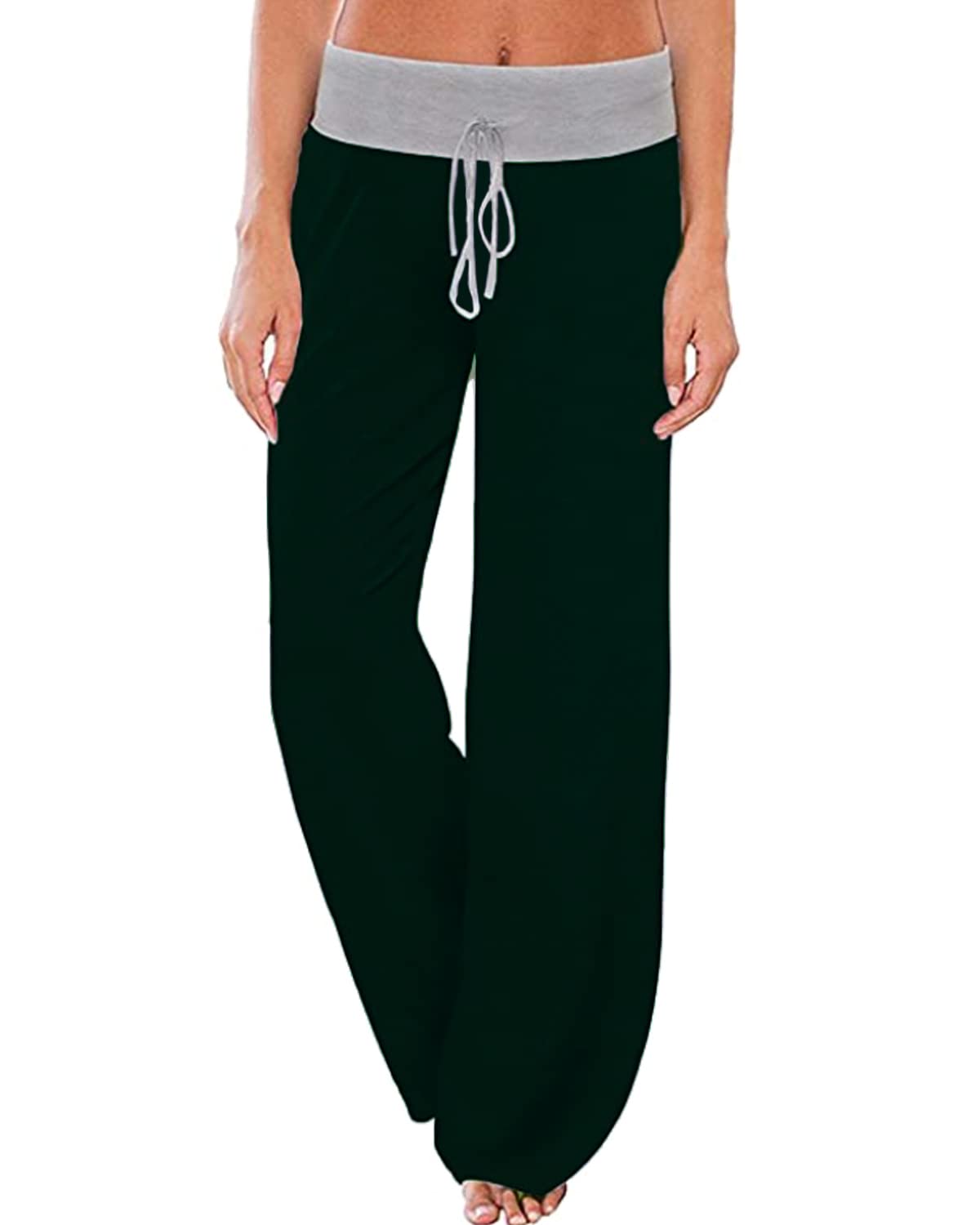 NEWCOSPLAY Women's Comfy Pajama Drawstring Wide Leg Pants
