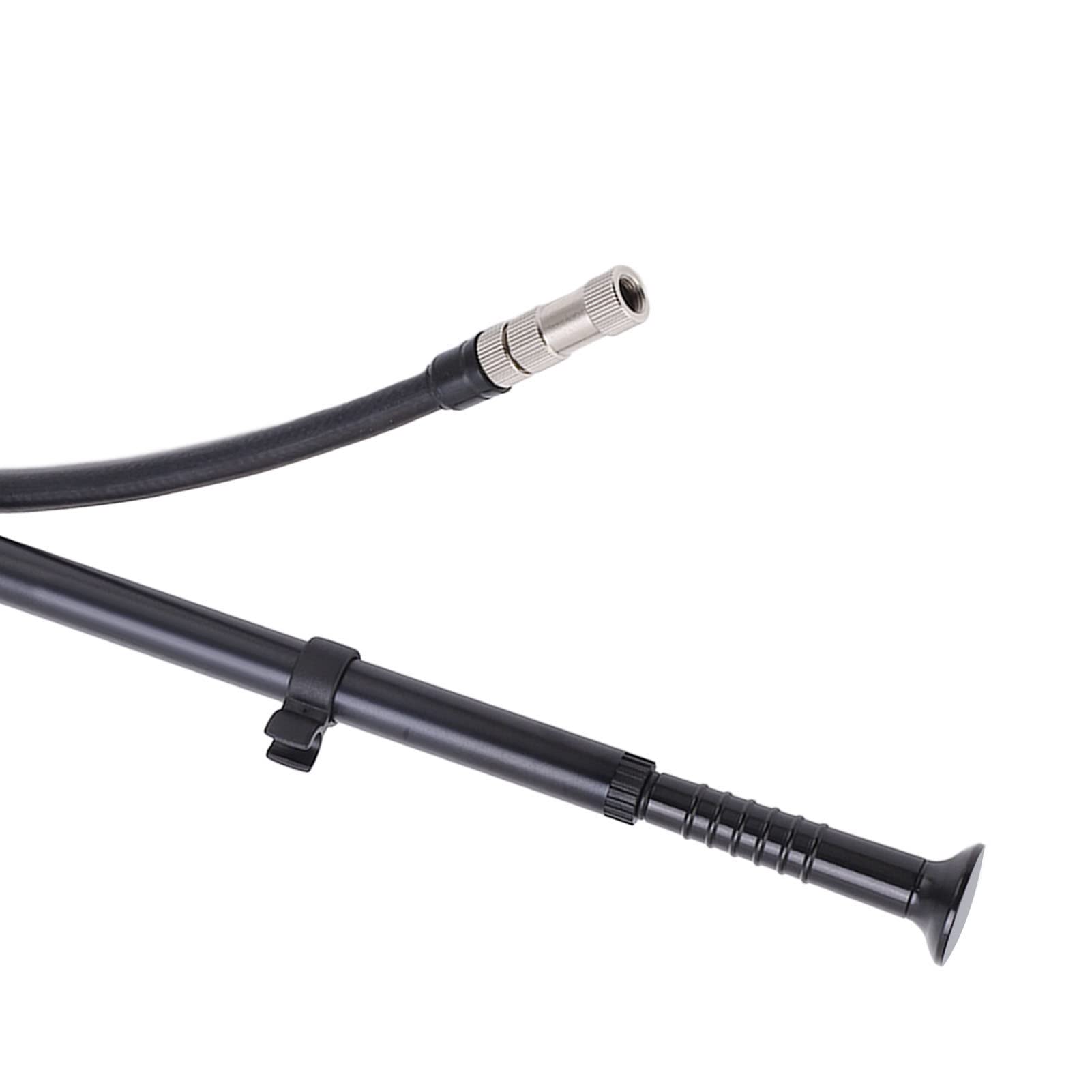 CHICIRIS Federgabel Dämpferpumpe mit Manometer, Stoßdämpferpumpe, 300 PSI, Visuelles Druckrad, 360° Drehbar, Aufblasrohr, Fahrradpumpe aus Aluminiumlegierung für Vordergabel