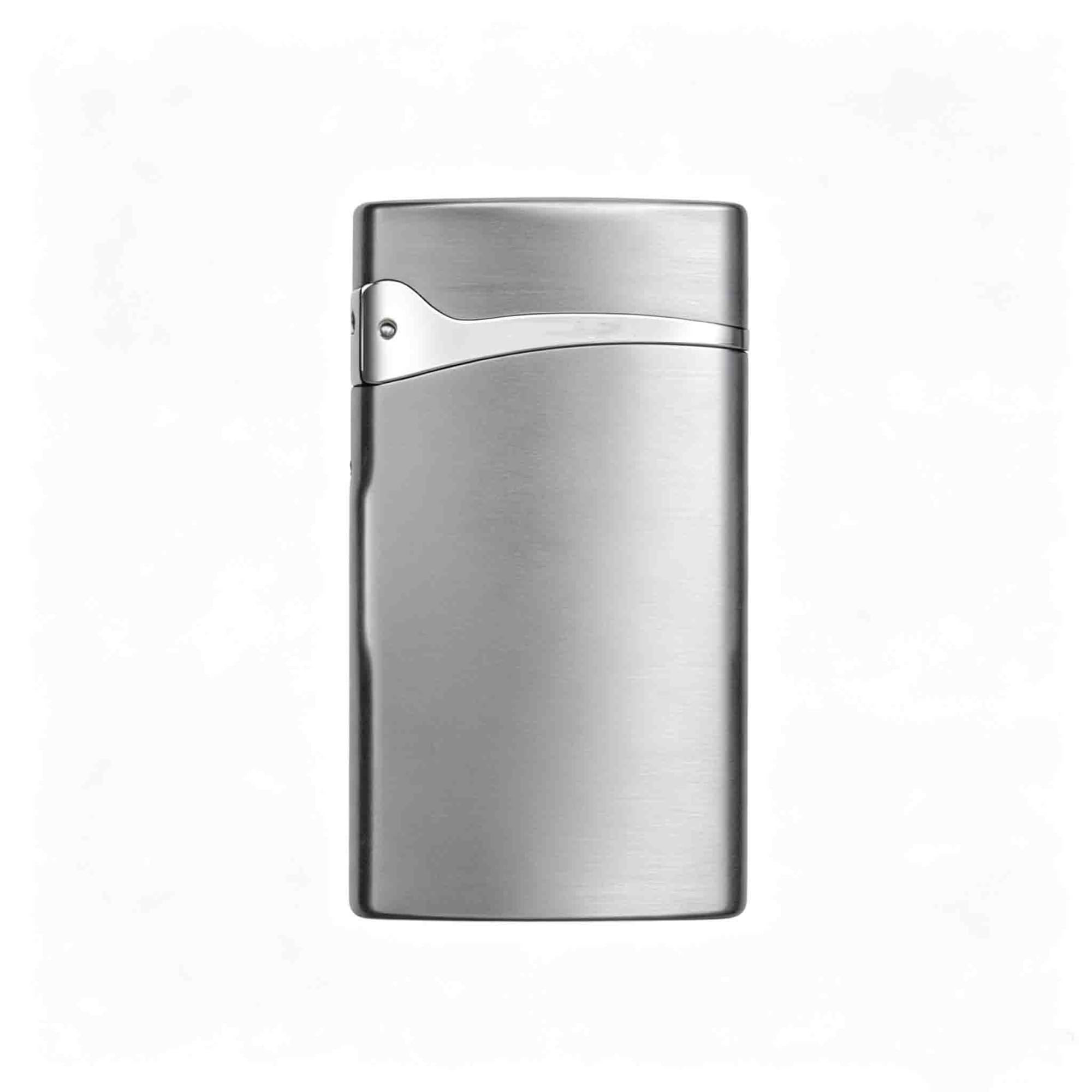 Briquet butane contre le vent boîtier métallique compact extra plat
