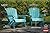 Keter Alpine Adirondack 2 Pack Resin Outdoor Furniture Patio Chairs with Cup Holder-Perfect for Beach, Pool, and Fire Pit Seating, Teal