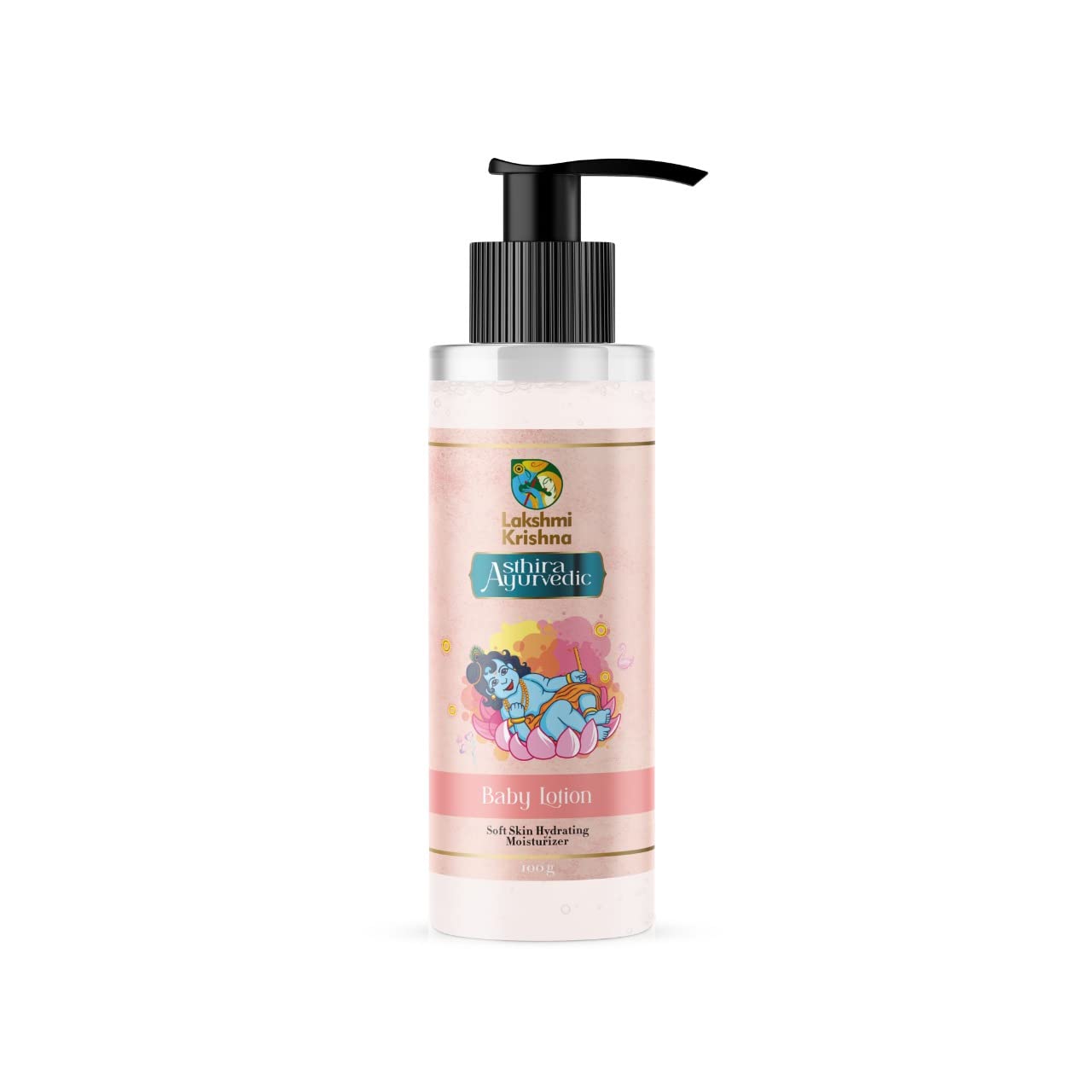 Lakshmi Krishna Natural Baby Lotion-100g with Aqua, Cocoa Butter, Shea butter, Almond Oil, Coconut Oil, Avocado oil, Aloe vera extract, Papaya Extract ||Gentle and Nourishing for Delicate Skin||-picture-10