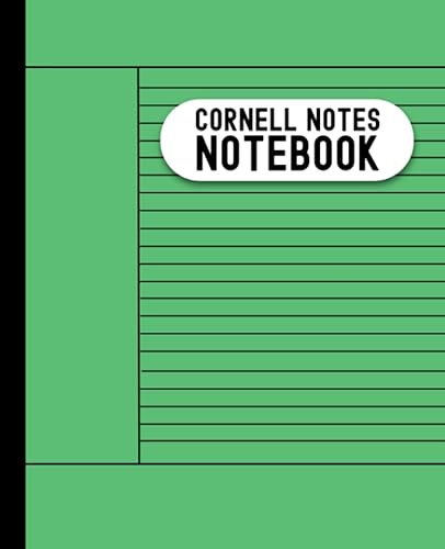 Cornell Notes Notebook: Note Taking System for Students, Teachers, School, Work | College Ruled 110 Pages | Green