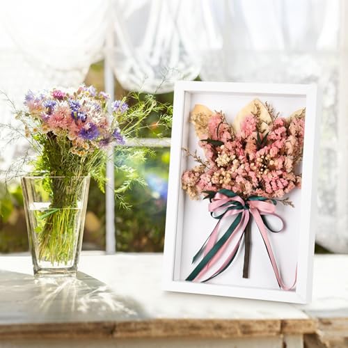 Ramo de Flores Secas en Marco de 12" para Decoración miniatura 2