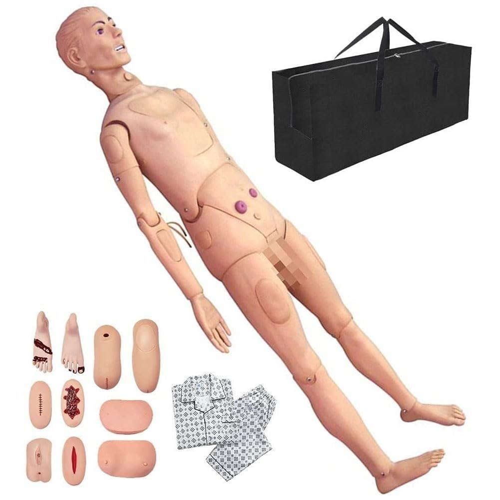 DARZYS Patient Care Manikin, Geriatric Training Manikin Medical Mannequin with Simulation Visceral for Students Education Teaching