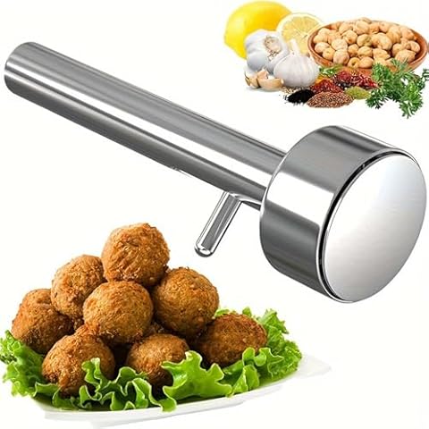 Shoxil Stainless Steel Falafel Scoop & Meatball Maker - Durable Kitchen Tool for Easy Cooking - Ideal for Mediterranean Dishes Cover