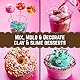 GirlZone Geschenke für Mädchen Cakes & Sweet Treats Schleim-Ei, Alles-In-Einem Schleim & Ton-Set für Kinder um Lustigen Flauschigen Eiscreme-Schleim, Butterschleim Überraschungsei