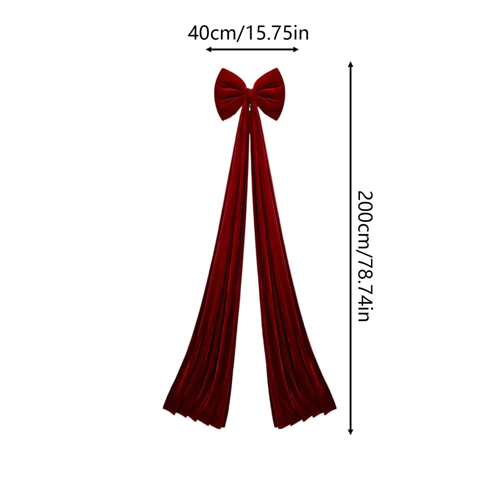 Fiocco natalizio extra large in velluto, 190 cm, grande fiocco verde scuro per albero, finestre, pareti, porte, feste, decorazioni per matrimoni