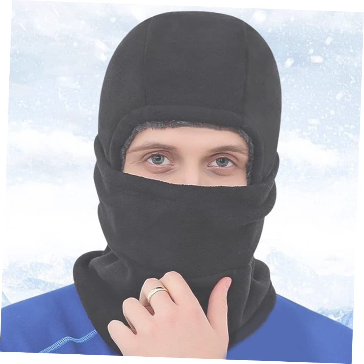 CALLARON Men's Balaclava Ski Mask Cover Bike Cover Face Mask Ski Warm Facial Guard Comfortable for Cold Weather Grey