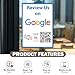 Review Us On Google Sticker - Touchless QR Code and NFC Tag - Two-Sided Google Review Tap Card - Storefront Window Decal - Custom-Designed for Google - 4
