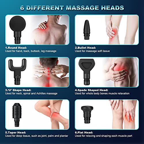 Massagepistole, HOPOSO Elektrisches Massagegerät Upgraded Massage Gun 20 Geschwindigkeiten Deep Tissue Muskel… - Image 3