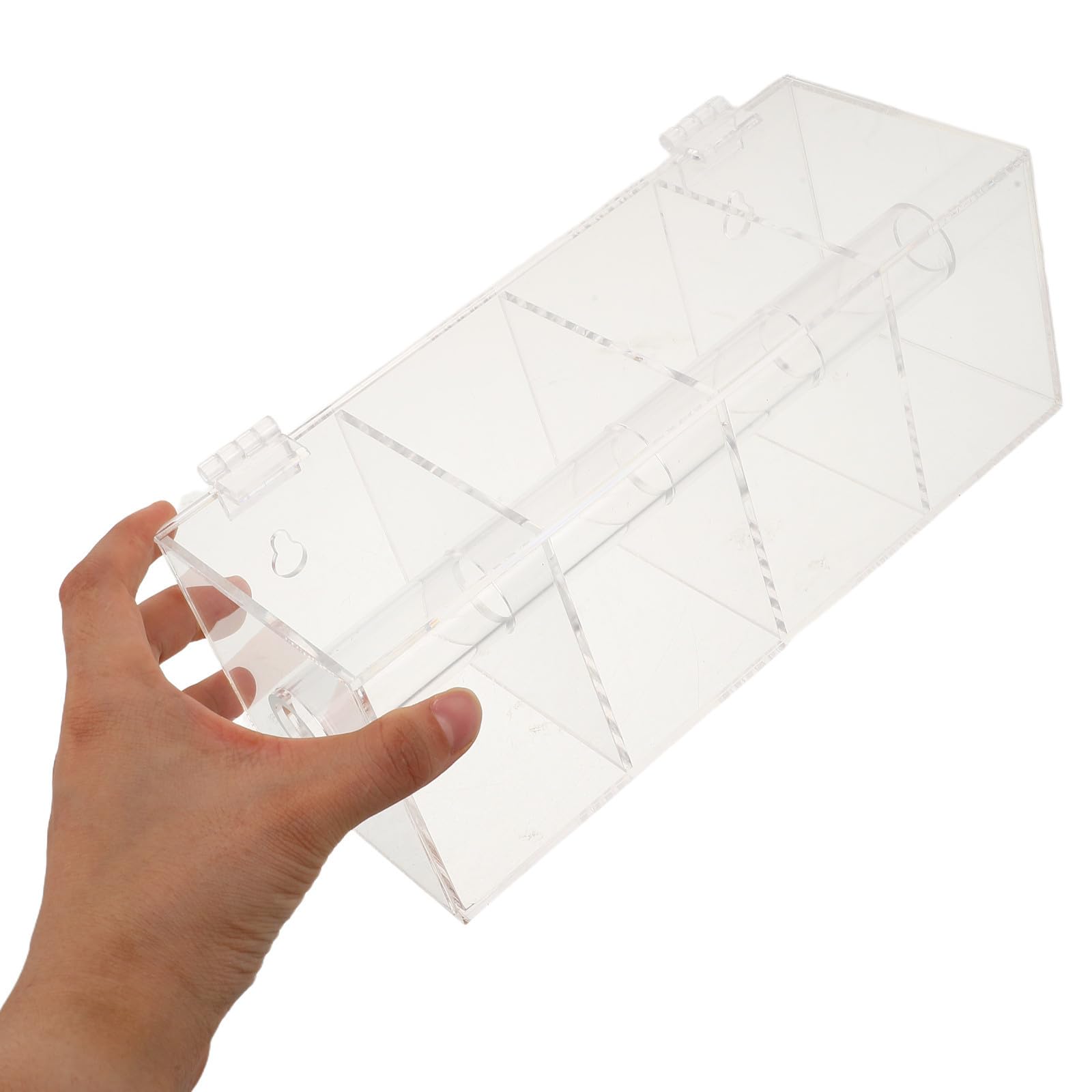 Porta Etichette e Struttura Stabile Design Verticale 4 Scomparti in Acrilico per Gestione Organizzata e Uso su Scrivania o Tavolo