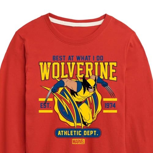 Marvel Wolverine - Collegiate Scratch - Toddler and Youth Long Sleeve Graphic T-Shirt3