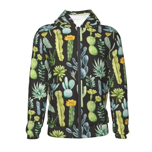 Succulent Kid Hoodies Boys Zip Up Sweatshirts Girls Pullover with Pocket2