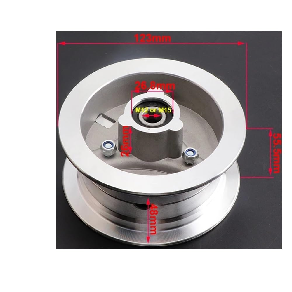 4-calowe aluminiowe piasty koła dzielone felgi pasują do skutera elektrycznego na gaz MiN motocykl ATV 4.10/3.50-4 4.00-4 3.00-4 2.80/2.50-4 "opona(M12)