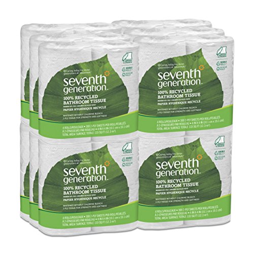 Image of Seventh Generation Bathroom Tissue, 2-ply, 300 Sheets, 4 Count (Pack of 12)