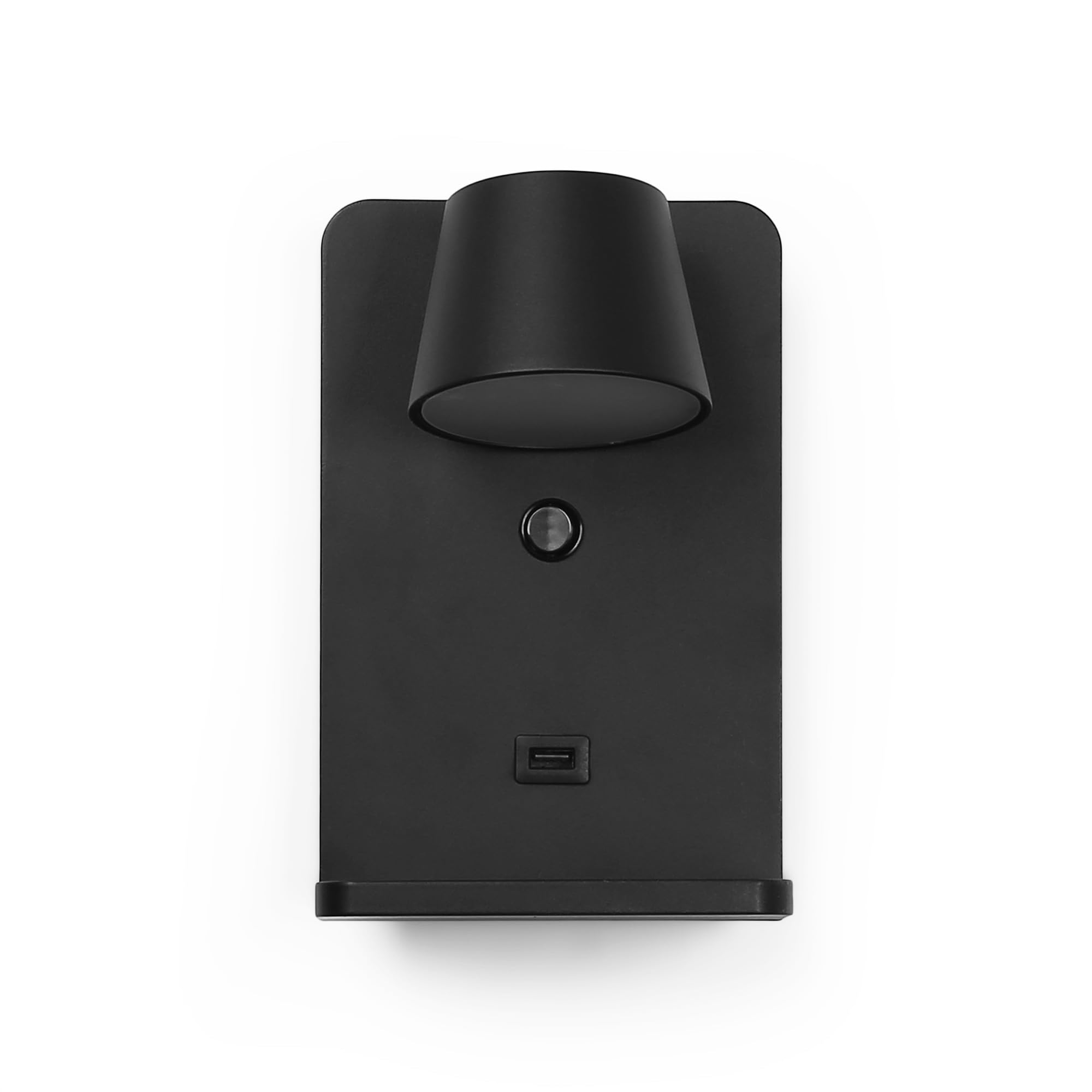 Applique murale LED en aluminium noir pour lecture