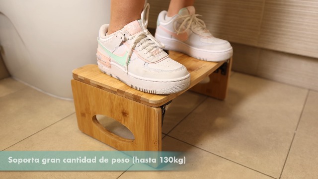 Taburete Para Inodoro WUSUPU - Eleva Los Pies 35°, Ayuda Contra El Estreñimiento, Antideslizante, 40x21x17 Cm