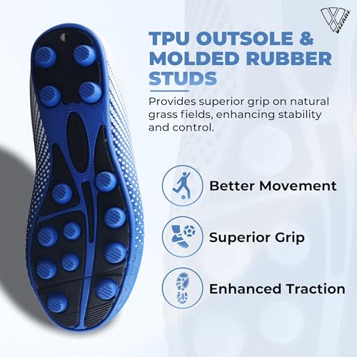 image for Vizari USA Stealth Boys Girls Soccer Cleats | Youth Firm Ground Athlet