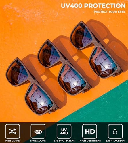 Image of KALIYADI Mens-Sunglasses Polarized Sunglasses Men: Classic Sun Glasses with UV400 Protection for Driving Fishing Golf