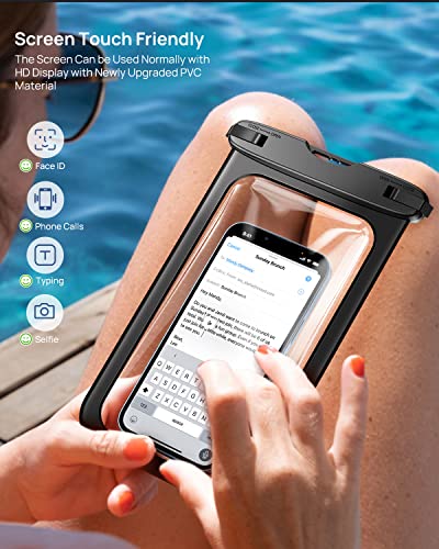 Lanhiem LH-FSD 10.5 Inch Large Waterproof Phone Pouch, 2 Pack Universal Ipx8 Waterproof Dry Bag With Lanyard For Iphone 16 15 14 Pro Max, Samsung Galaxy S24 S23 S22 Ultra thumb #4