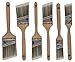 Pro Grade Wall/Trim House Paint Brush Set .Great for Professional Painters And Home Owners.Paint Brushes For Decks,Fences,Interior,Exterior & Commercial. (6pc Set)