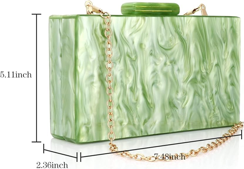 Image of Acrylic Handbags for Women Multicolor Perspex Geometric Purses Box Clutch Elegant Crossbody Bag for Lady Evening Banquet Prom