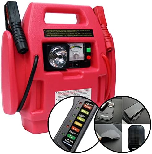 4TRESS PP14 Jump Starter Power Station - 12V/24V 44Ah, For Petrol/Diesel Engines, With Battery Tester & Dash Mat