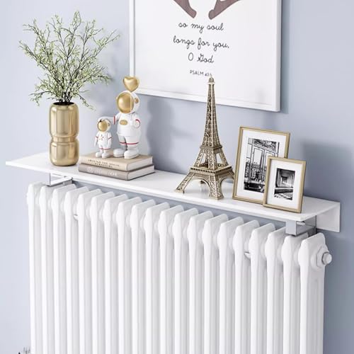 Étagère de radiateur blanche avec supports pour gagner de la place