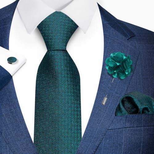 Image of joy alice 70 Colors Ties Set Men Mixed Color Necktie Handkerchief Cufflinks Brooch 3.15 Formal