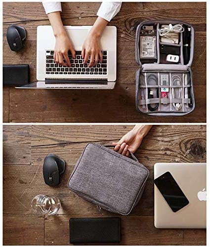 Kaxich Electronics Accessories Bag Travel Gadget Bags Portable Cable Organizer Case Waterproof Universal for Adapters Memory Cards, USB Cables