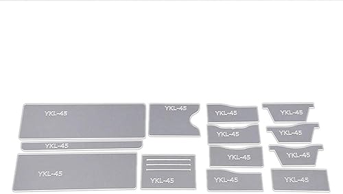 Vista 7 de Juego de plantillas de patrón de billetera de acrílico transparente de 13X, dibujos, herramienta de manualidades en cuero para bricolaje