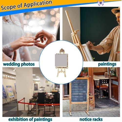 Soporte de caballete para piso, ajustable para letreros de boda, soporte estable de lona ABS, marco de póster independiente para eventos en interiores
