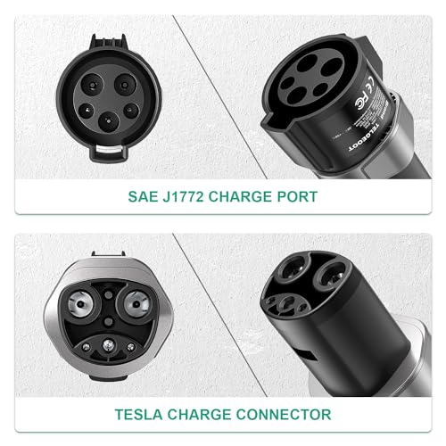 TELGEOOT-J1772-to-Tesla-Charging-Adapter-for-Tesla-Model-3-Y-S-X-80A240-VAC-Charger-Adapter-Safety-Certified-SAE-J1772-EV-Adapter-for-Tesla-Cars-ONLY