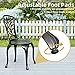 DWVO Outdoor Cast Aluminum Outdoor Chairs Set of 2, All-Weather Patio Dining Chair with Adjustable Feet for Balcony, Backyard, Deck, Garden, Hammered Bronze