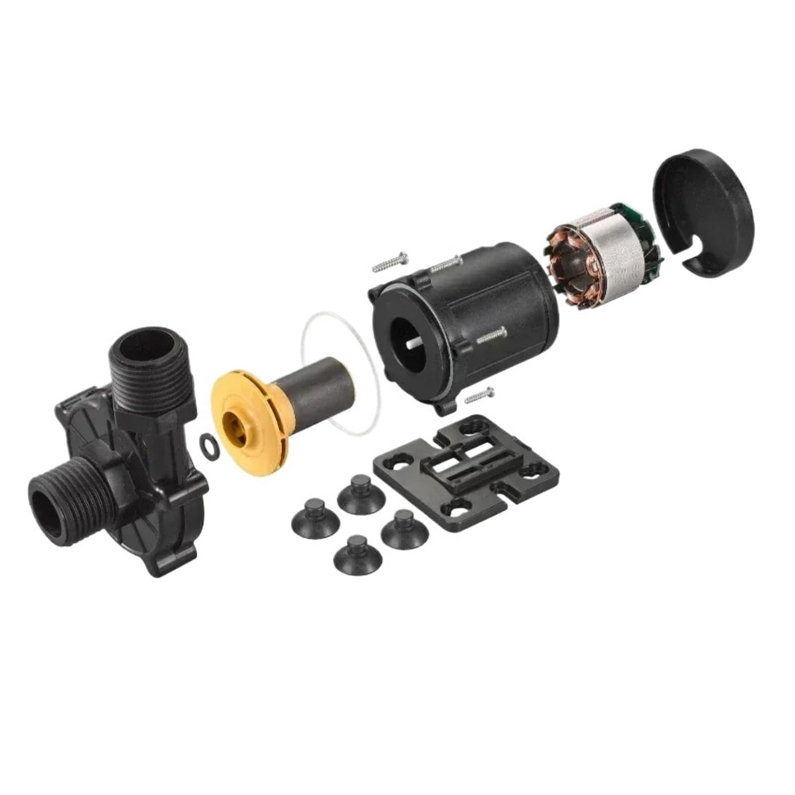 Industrial Water Pressure Diaphragm Pump 12V Low Noise Mini Immersion Pump 12m Lift Brushless Motor 700L/H Boost Pumps(DC-4812A 12V 30W)