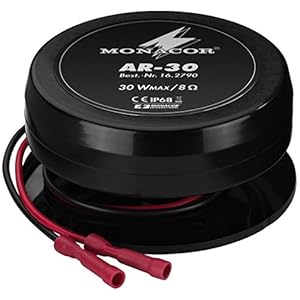 Monacor AR-30 weerbestendige audio exciter/resonator, zwart, 16.2790,Zwart
