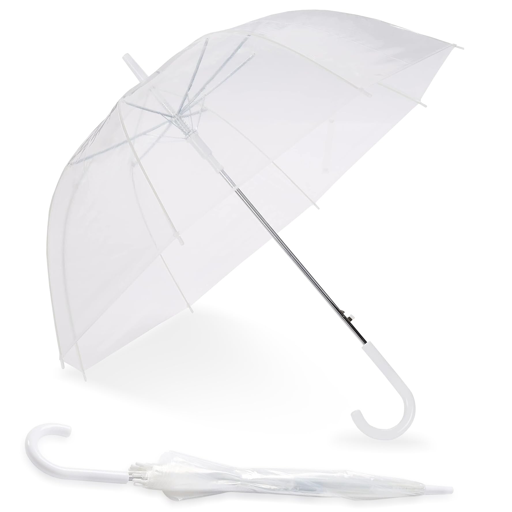 Home-X Clear Bubble Umbrella - Durable, Wind-Resistant Clear Umbrella - Wedding Umbrella with Sturdy Bubble Design that Won’t Flip Inside Out - Bubble Umbrella for Men and Women of All Ages - 1 Pack